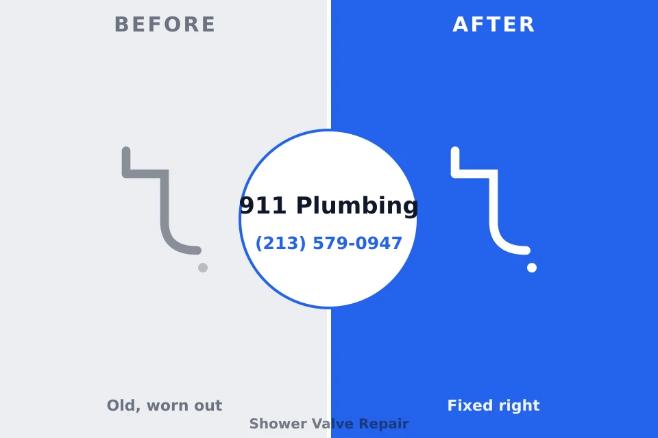 Before and after: plumbing repair Friendship Heights Village, MD